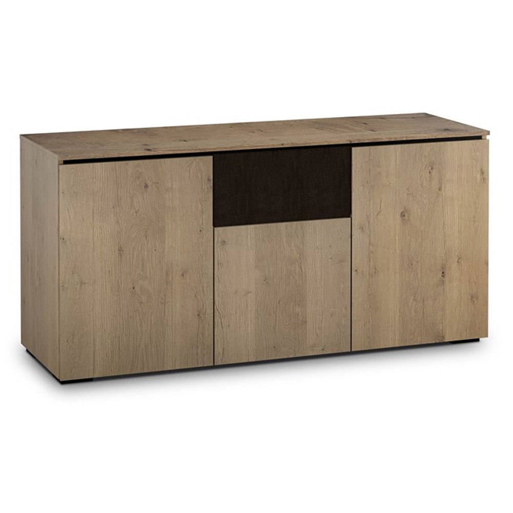 Salamander Chameleon Lancaster 336 Triple-Wide AV Cabinet with Speaker Bay in Barnboard Oak