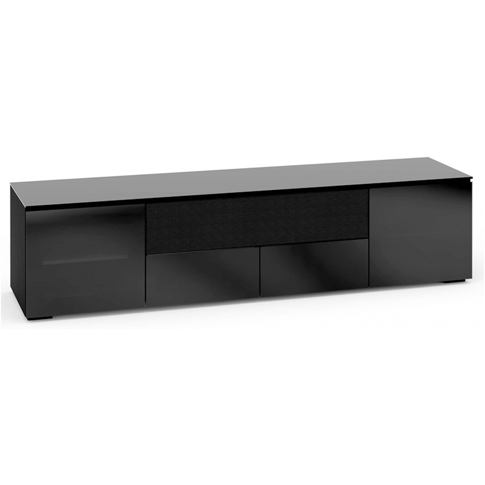 Salamander Oslo 245 Quad-Width AV Cabinet in Black Glass
