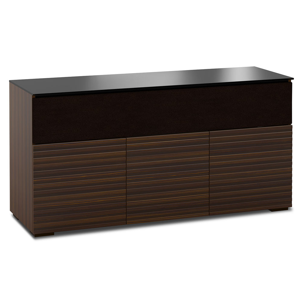 Salamander Zurich 339, Linear Texture Triple-Width AV Cabinet in Opium Brown